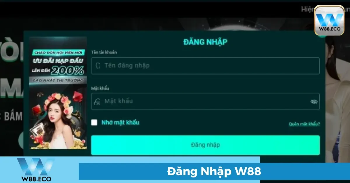 Cách đăng nhập W88 nhanh chóng